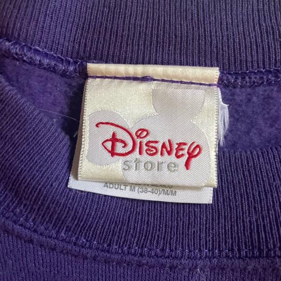 Vintage Disney Store Tinkerbell Pixie Fairy Peter Pan Purple Crewneck Sweatshirt - Picture 3 of 7